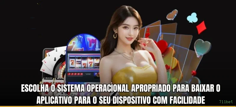 Imagem promocional do aplicativo mobile da 711bet