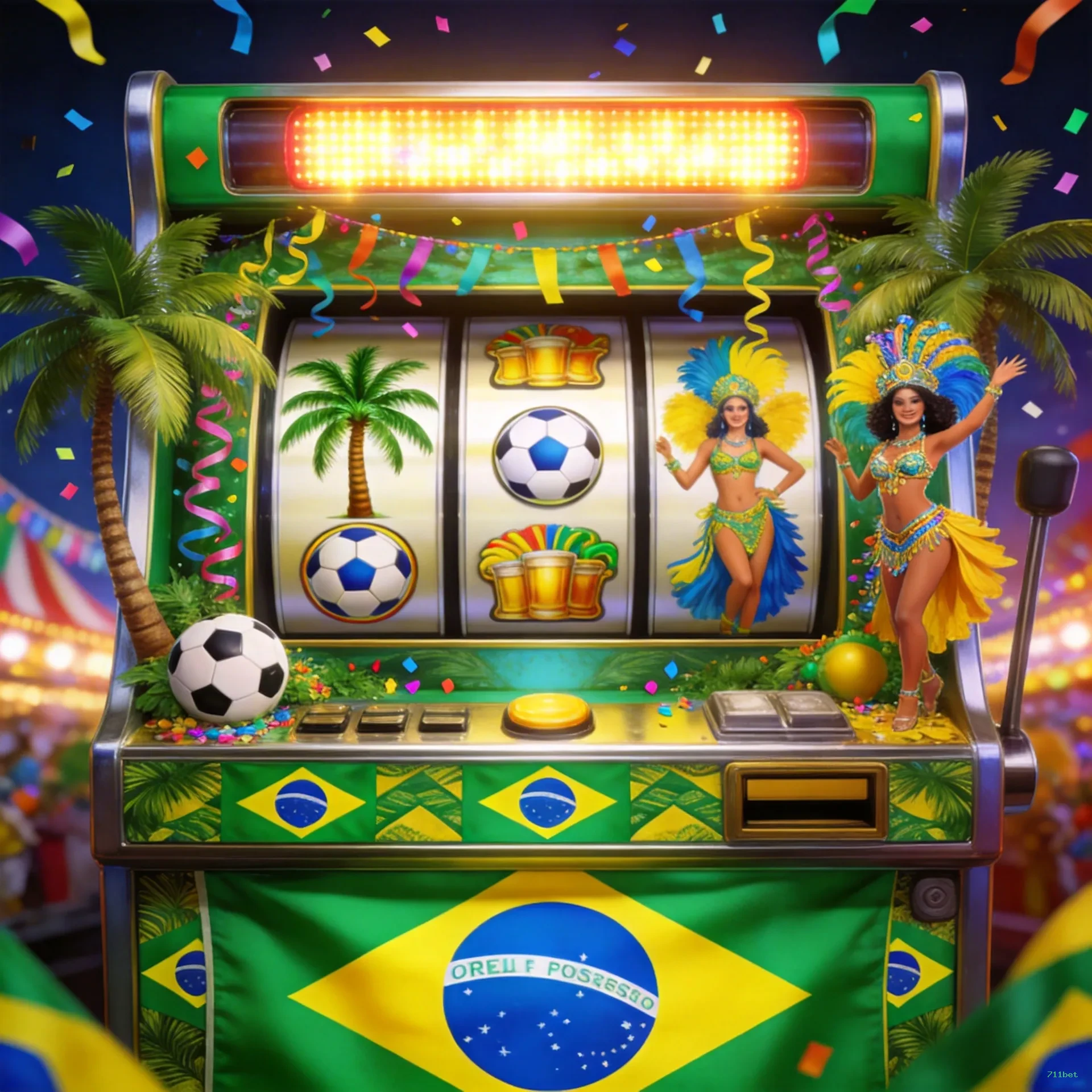 Imagem promocional dos ganhos da 711bet